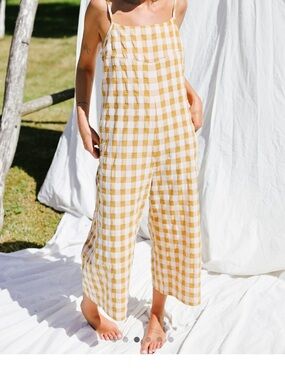 OffOn clothing Women’s Gingham summer Jumpsuit M